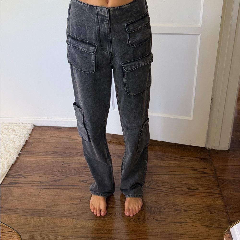 AFRM Washed Cargo Jeans - worn once